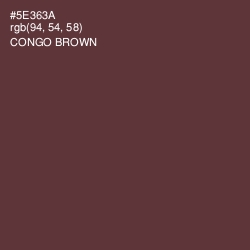 #5E363A - Congo Brown Color Image